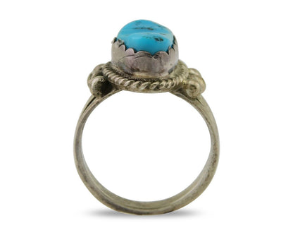Navajo Handmade Ring 925 Silver Sleeping Beauty Artist C.80's