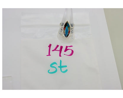 Navajo Ring 925 Silver Turquoise Shell Onyx Spiney Oyster Native Artist C80's