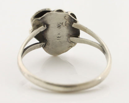 Navajo Ring 925 Silver Turquoise Artist Signed SkyStone Creations C.80's