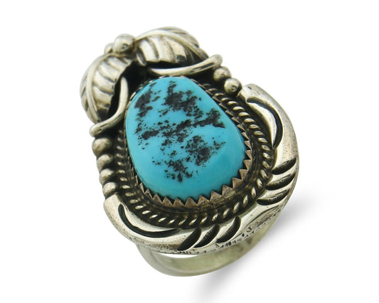Vintage Navajo Ring 925 Sterling Natural Gemstone Native Artist Size 5.25