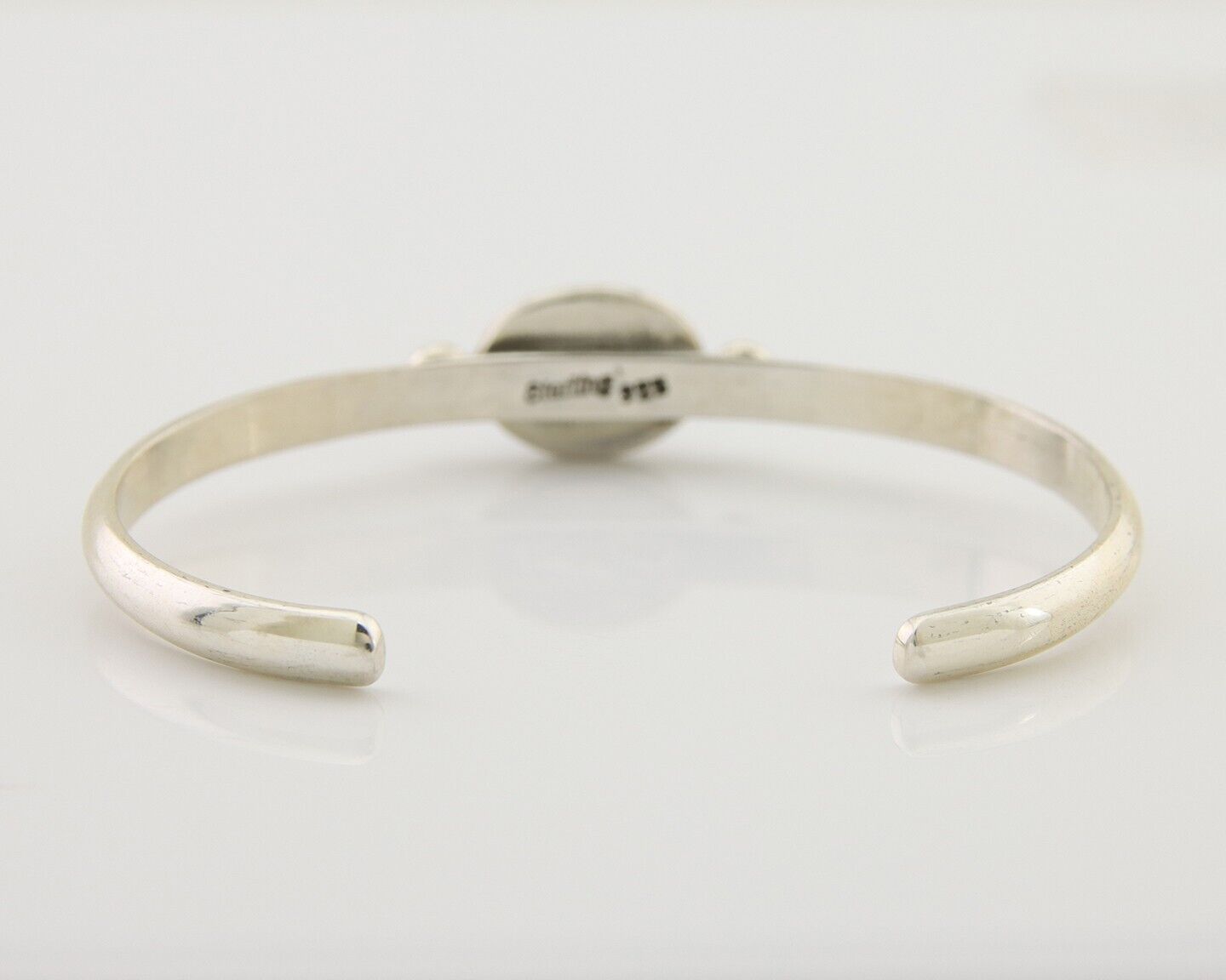 Navajo Kingman Turquoise Bracelet 925 Silver Artist Native American C.80's