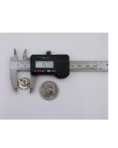 Navajo Tiwa Sun Earrings 925 Silver Native American Artist C.80's