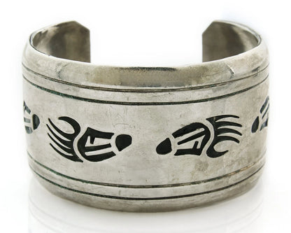 Navajo Cuff Bracelet 925 Sterling Silver Vintage Heavy Handmade Signed Yazzie