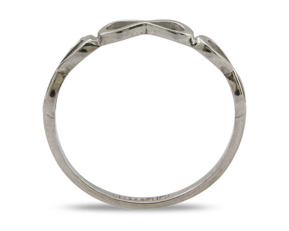 Infinity Heart Promise Ring 925 Solid Silver Size 8.25
