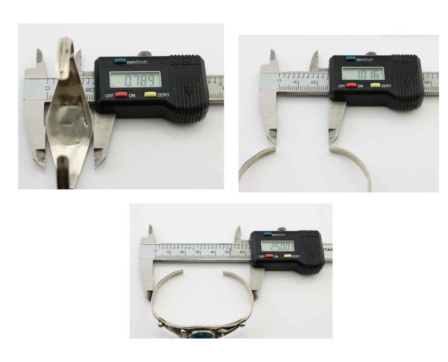 Navajo Handmade Bracelet 925 Silver Arizona Turquoise Native American C.80's