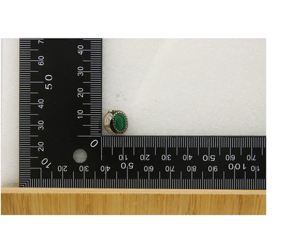 Navajo Earrings 925 Silver Handmade Natural Green Malachite Native American C80s