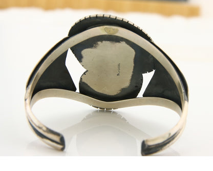 Navajo Bracelet 925 Silver Natural Bisbee Turquoise Cuff Signed Tony Guerro C80s