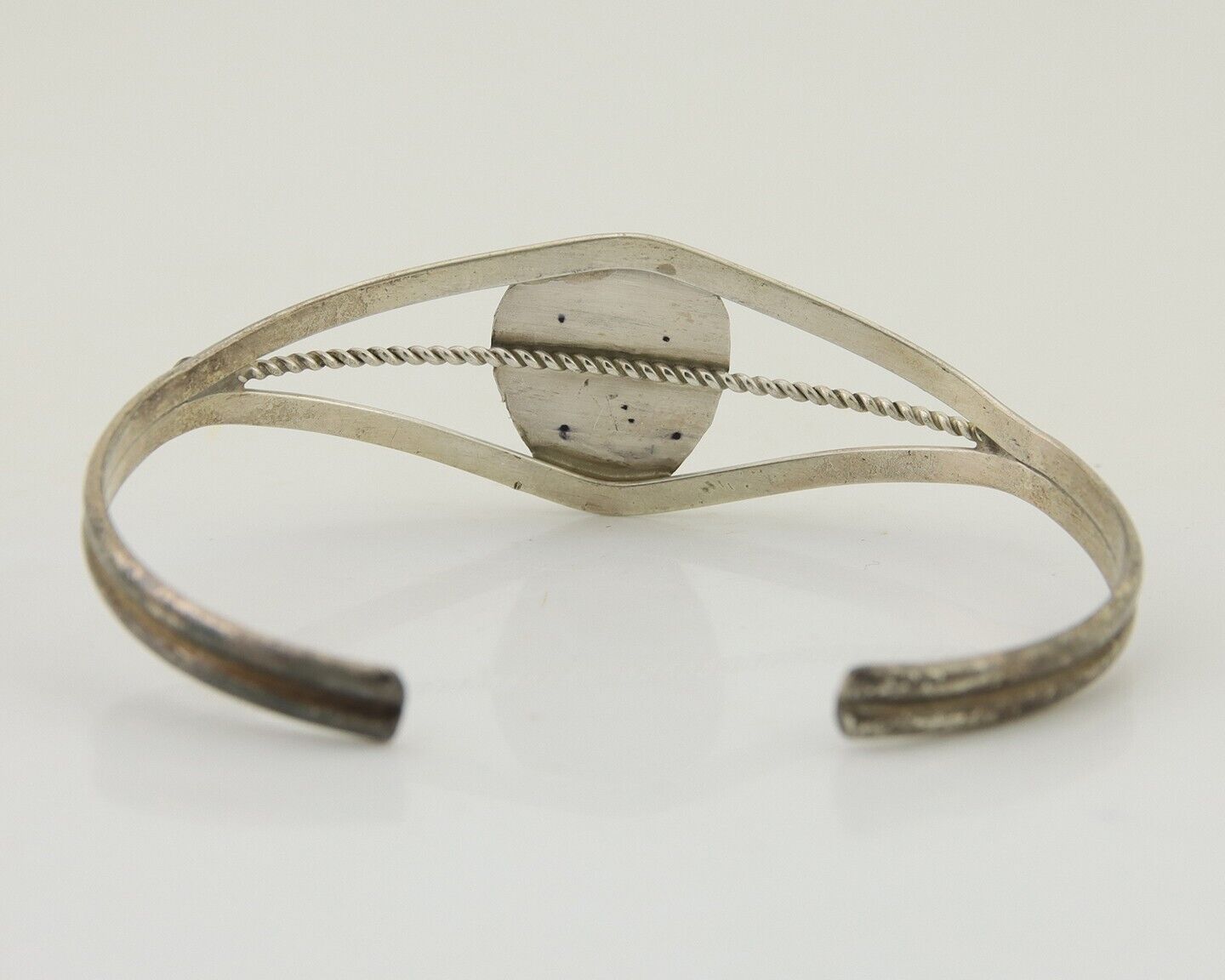 Navajo Paw Bracelet 925 Silver Blue Turquoise Native American Artist C.80's