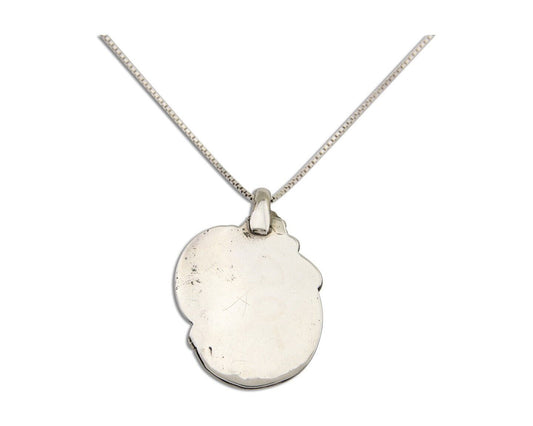 Navajo Necklace 925 Silver Natural Spiderweb Turquoise Native Artist C.80's