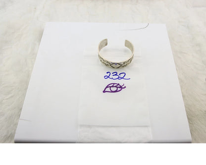 Navajo Cuff Bracelet Sterling Silver Signed Jackson Vintage Heavy Hand Stamped