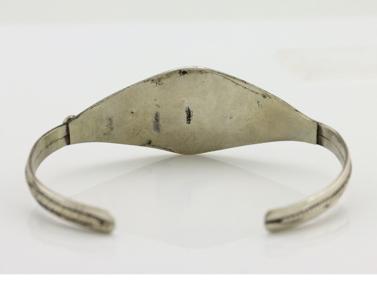 Navajo Bracelet 925 Silver Blue Spiderweb Turquoise Native American C.80's