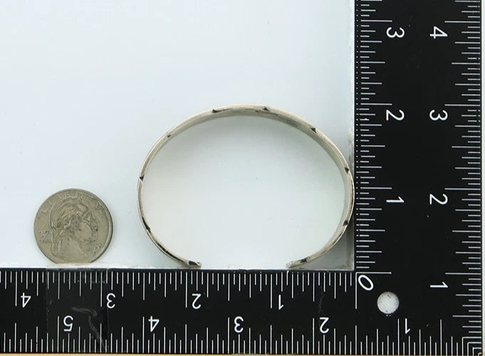 Navajo Cuff Bracelet 925 Sterling Silver Vintage Heavy Hand Stamped