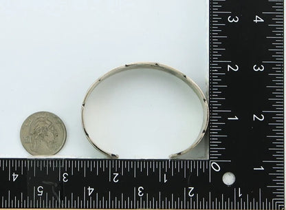Navajo Cuff Bracelet 925 Sterling Silver Vintage Heavy Hand Stamped