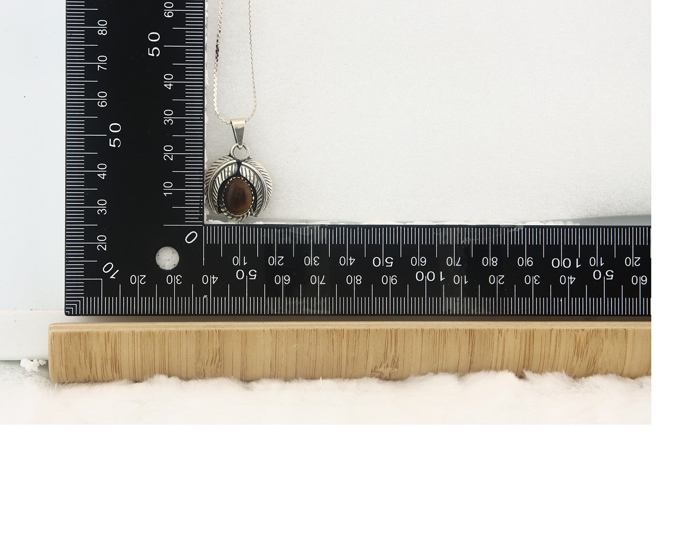 Navajo Sterling Silver Necklace Tiger Eye Sapphire Vintage Handmade Signed IJC