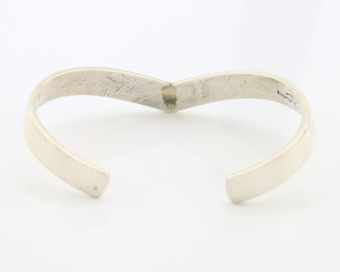 Navajo Cuff Bracelet Sterling Silver & Gold Vintage Signed RL