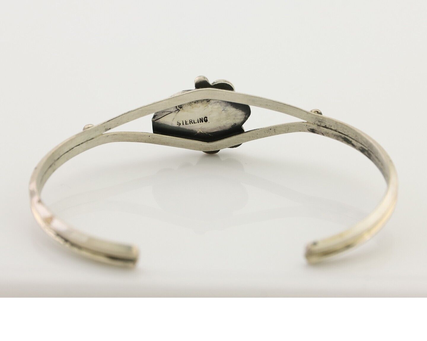 Navajo Handmade Bracelet 925 Silver Natural Blue Turquoise Native American C80's