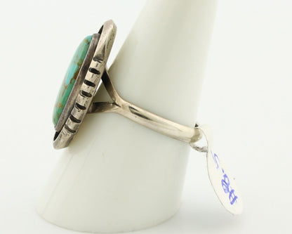 Navajo Ring 925 Silver Arizona Turquoise Native American Artist C.80's