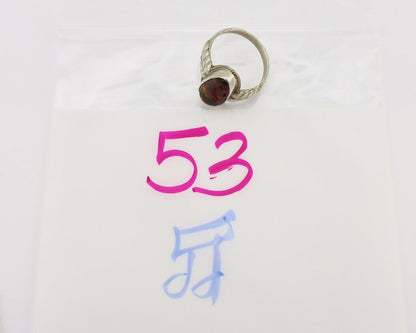 Navajo Handmade Ring 925 Silver Natural High Grade Fire Opal Native Artist C.80s