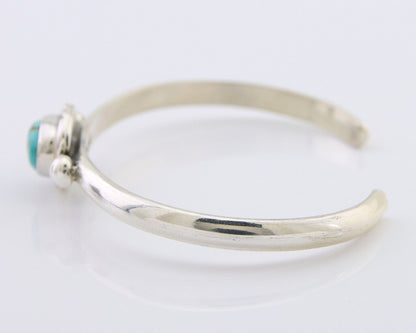 Navajo Bracelet 925 Silver Natural Turquoise Native American Artist C.80's