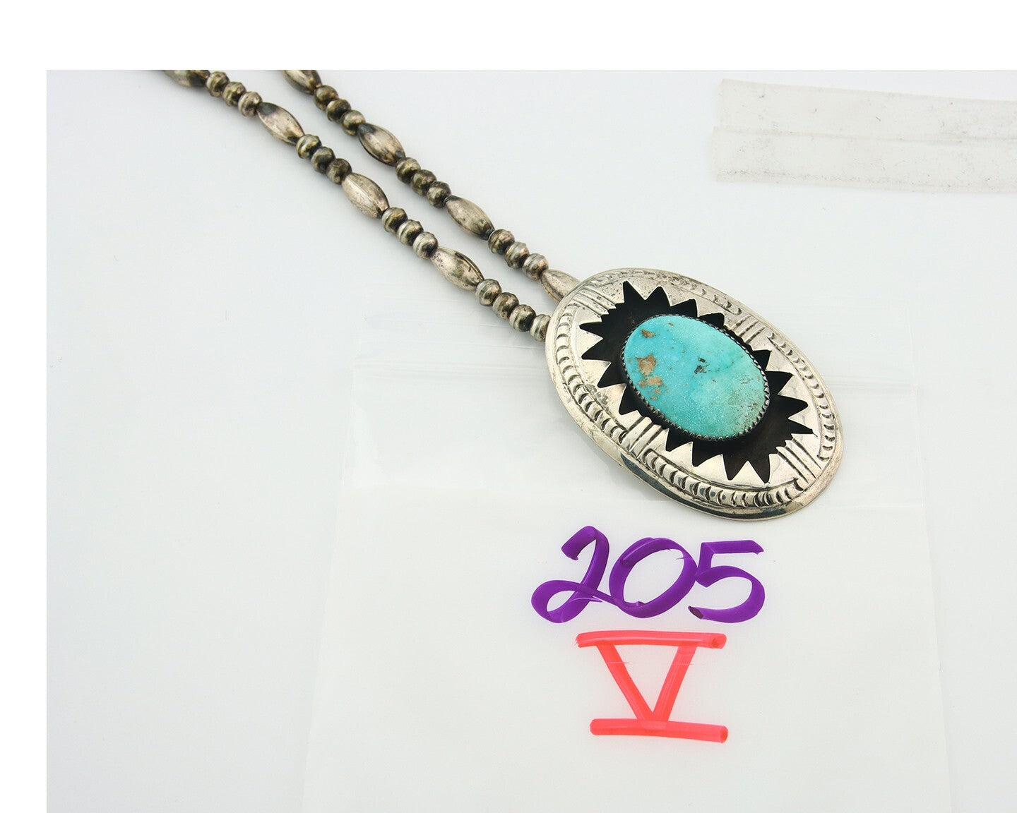 Navajo Sterling Silver Necklace Pendant Handmade Authentic Vintage C.80's