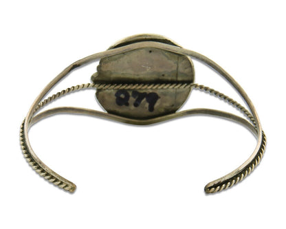 Navajo Bracelet 925 Silver Natural Blue Turquoise Native American Artist C.80s