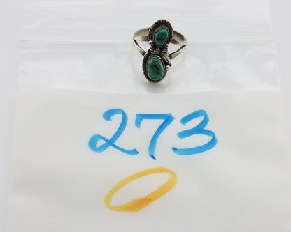 Navajo Ring 925 Silver Natural AAA Blue Turquoise Artist Signed Tom Willeto C80s