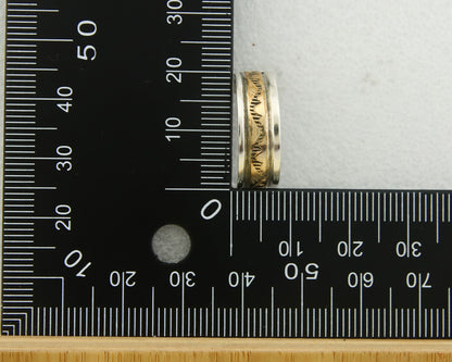 Navajo Hoop Earrings 925 Silver & Gold Artist Signed Randall Endito C.80's