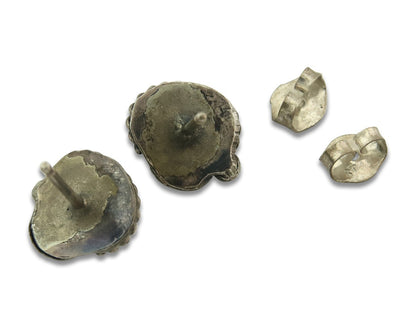 Navajo Earrings Sterling Silver Turquoise Vintage Stud Handmade