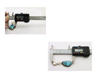 Navajo Necklace Pendant 925 Silver Turquoise Artist Tony Guerro C.80's