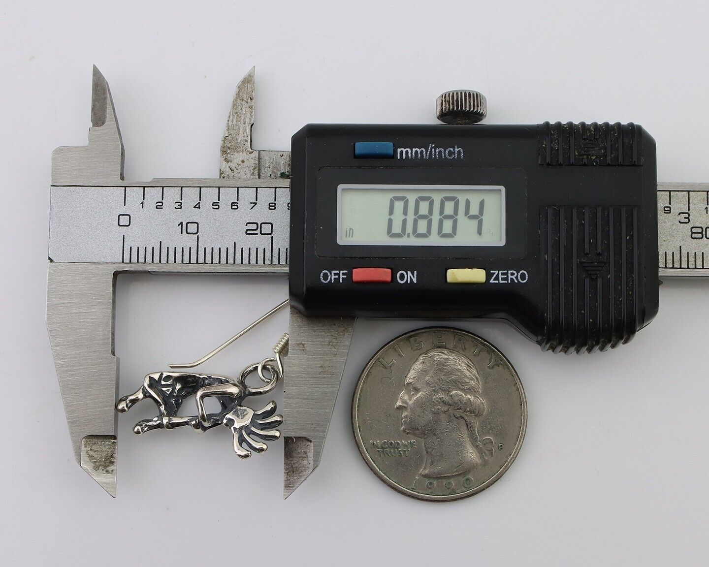 Navajo Kokopelli Dangle Earrings 925 Silver Native American Artist C.80's