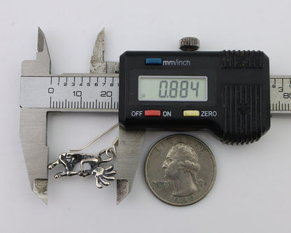 Navajo Kokopelli Dangle Earrings 925 Silver Native American Artist C.80's