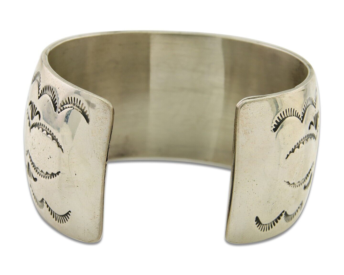 Navajo Bracelet 925 Silver Mine 8 Turquoise Cuff Native American Artist C.80's