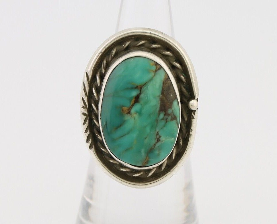 Navajo Handmade Ring 925 Silver Turquoise Native American Artist C.80's