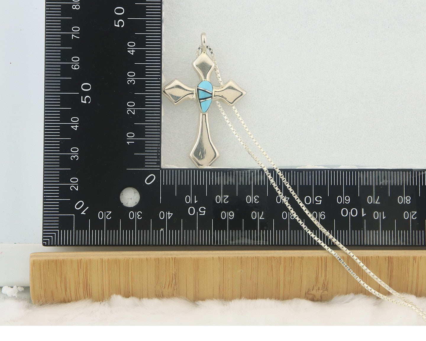 Navajo Cross Necklace Sterling Silver Authentic Natural Gemstones Signed M