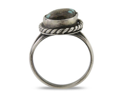 Navajo Handmade Ring 925 Silver Natural Turquoise Native Artist C.80's