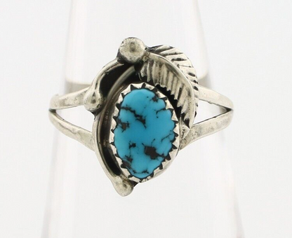 Navajo Ring 925 Silver Sleeping Beauty Turquoise Signed SkyStone Creations C80s