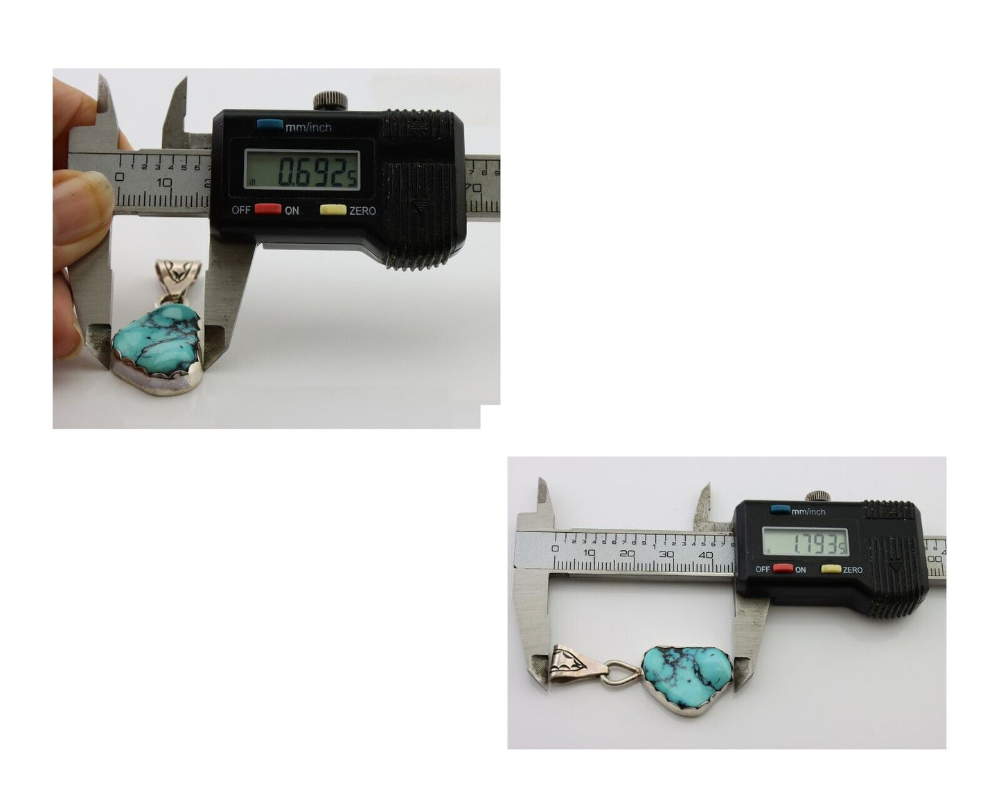 Navajo Necklace Pendant 925 Silver Turquoise Artist Tony Guerro C.80's