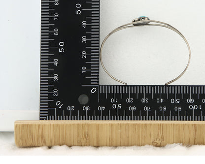 Vintage Navajo Bracelet 925 Silver Blue Turquoise Handmade Signed P