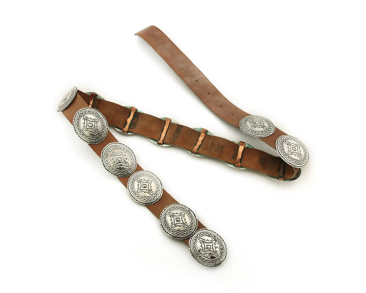 Navajo Concho Belt Sterling Silver Handmade Vintage