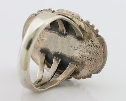 Navajo Ring 925 Silver Turquoise Signed William Denetdale Artist Sz 7.0 C.80's