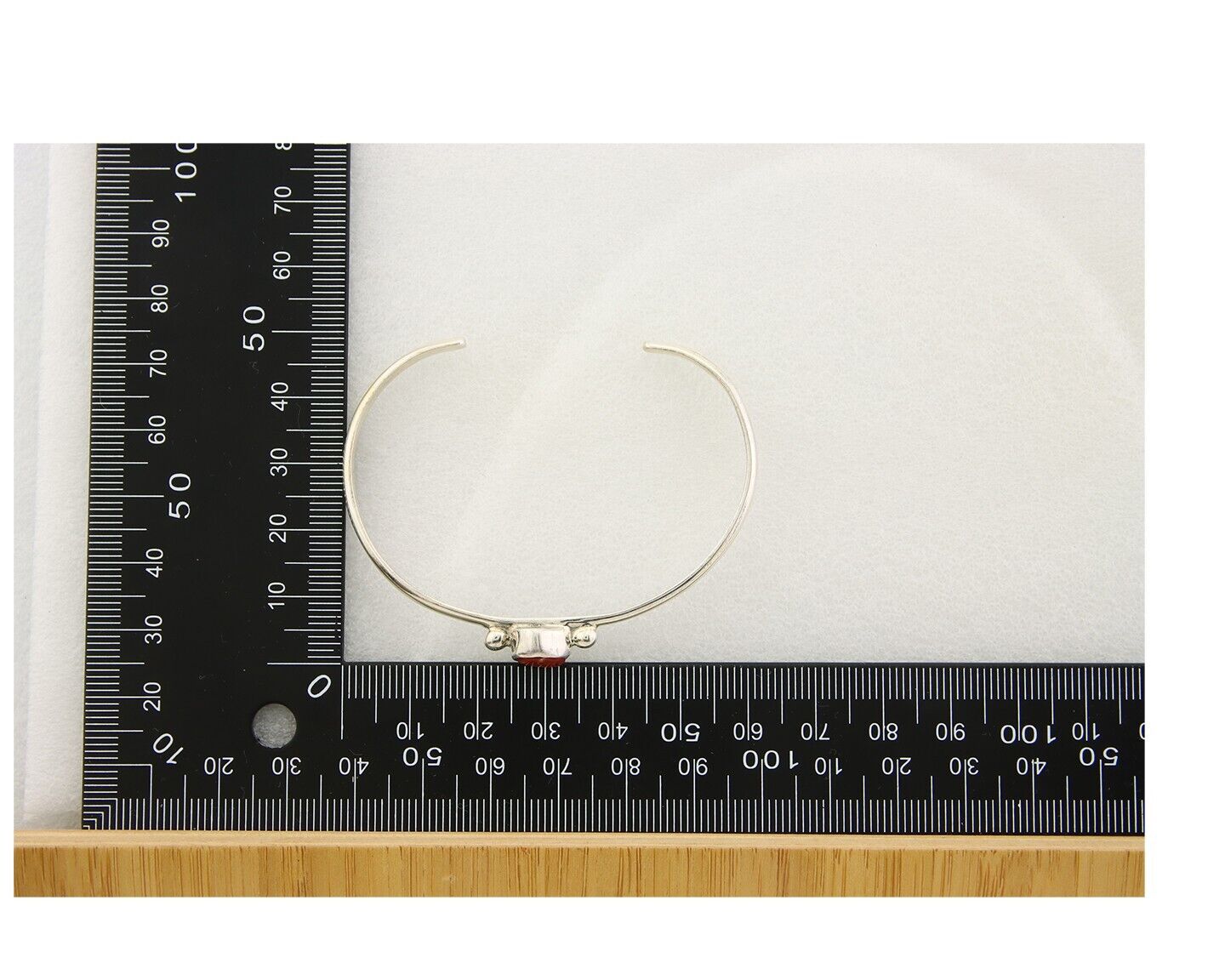 Navajo Bracelet .925 Silver Mediterranean Red Coral Cuff Native Artist C.80's