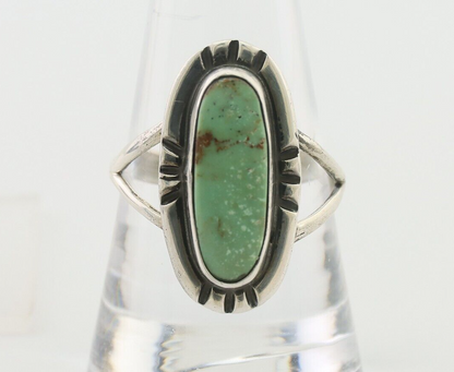 Navajo Ring 925 Silver Natural Turquoise Native American Artist Signed C.80's