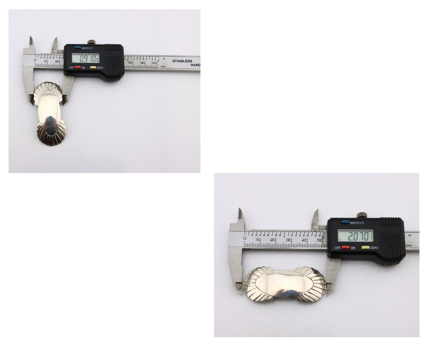 Women's Navajo Hair Clip Hand Stamped 925 Silver Artist Signed C Montoya C.80's