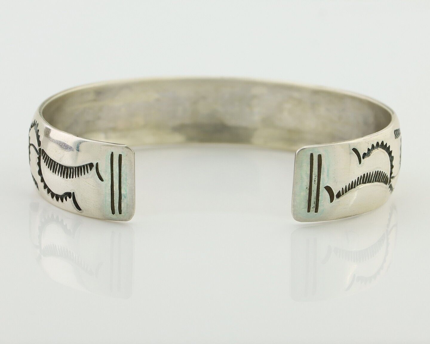 Navajo Inlay Bracelet 925 Silver Turquoise & Coral Signed Stanely Bain C.80's