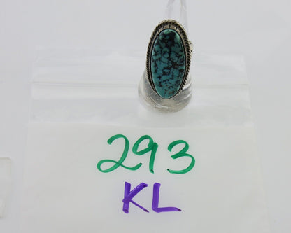 Navajo Ring 925 Silver Natural Blue Green Turquoise Fred Guerro C.80's