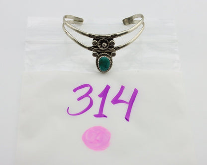 Navajo Bracelet 925 Silver Kingman Turquoise Artist Native American C.80's