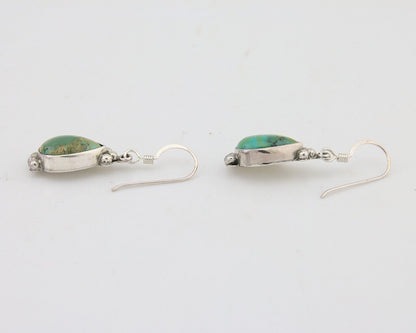 Navajo Dangle Earrings 925 Silver Natural Turquoise Native American Artist C.80s