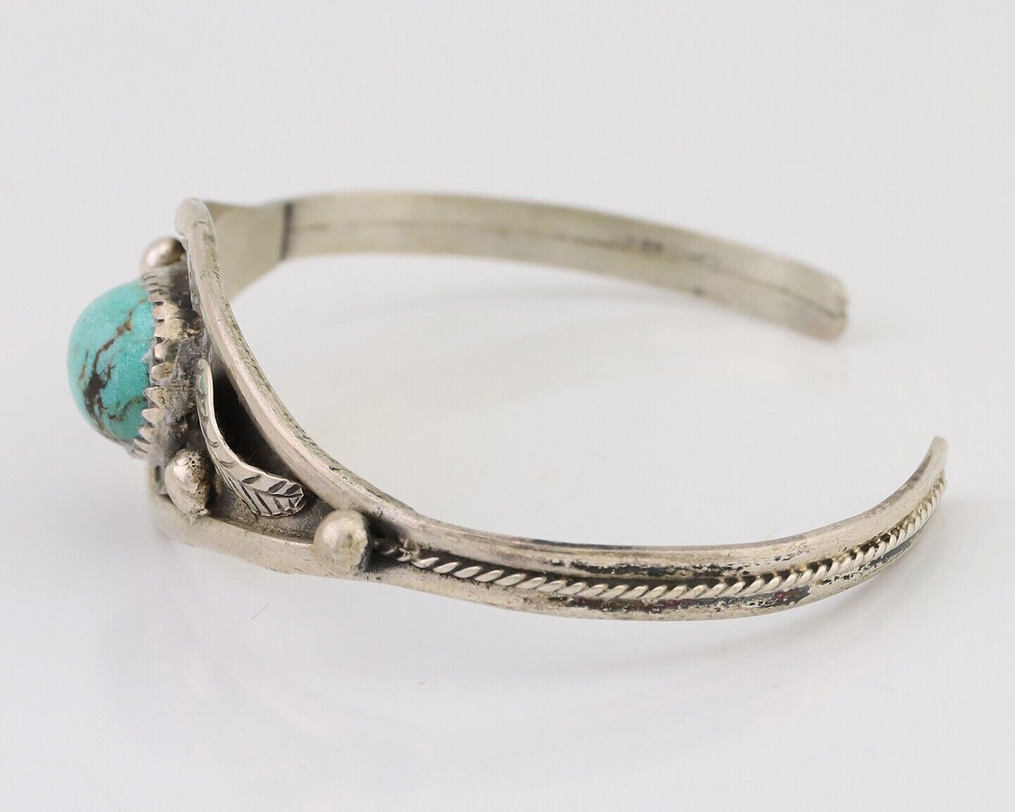 Navajo Handmade Bracelet 925 Silver Arizona Turquoise Native American C.80's
