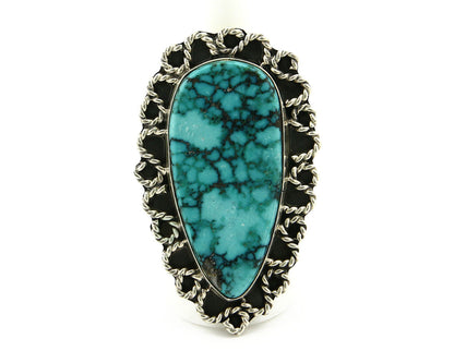 Navajo Ring .925 Silver Turquoise Mountain Artist Native American C.80's