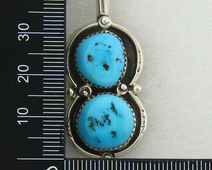Navajo Sterling Silver Necklace Authentic Turquoise Vintage Handmade